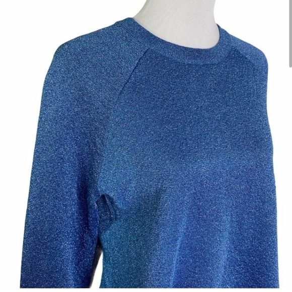 J. Crew Blue Shimmer Sparkle
Side Slit Crew Neck Pullover
Sweater Sz XS … - Picture 13 of 14